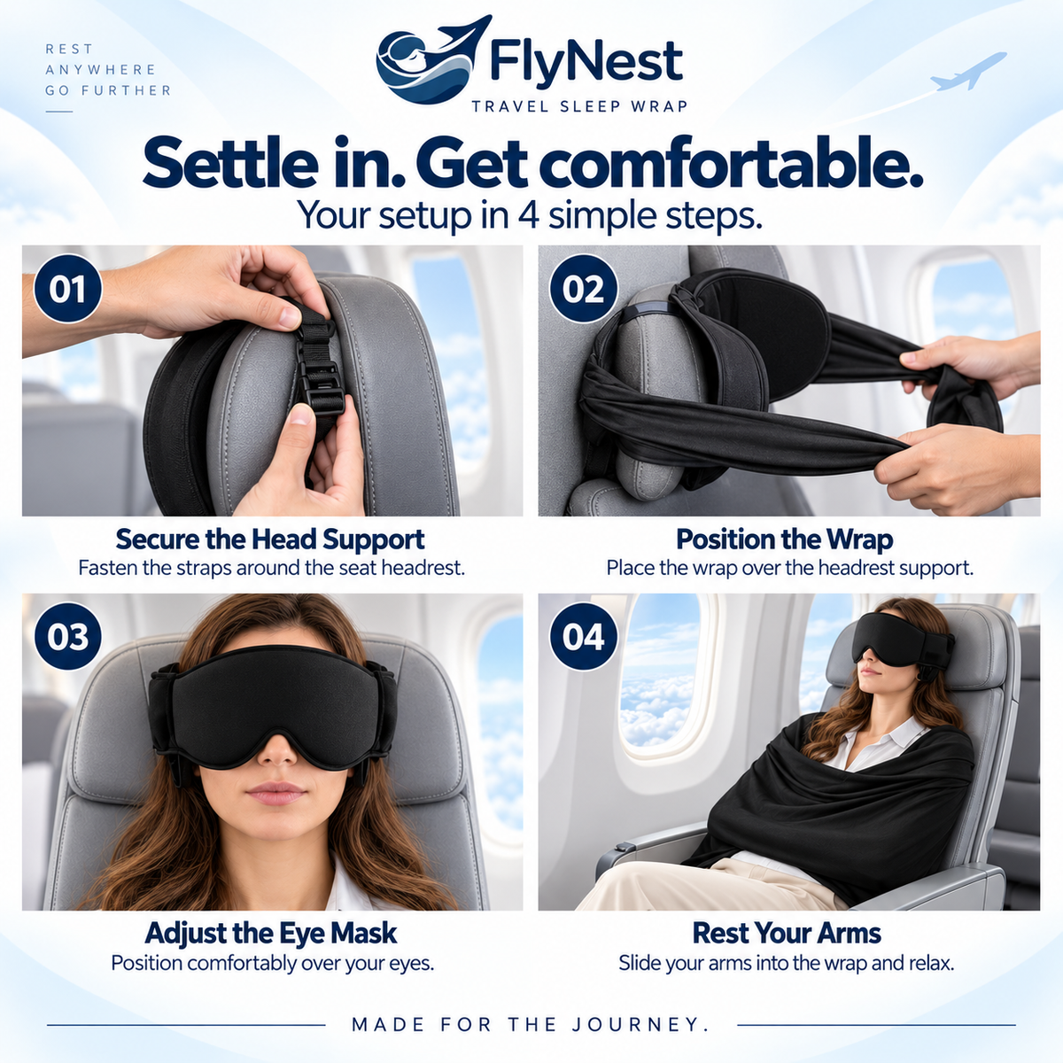 FlyNest - First Class 3-in-1 Travel Sleep Set